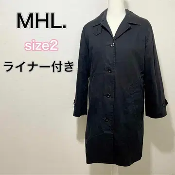 MHL. 다운 라이너 체스터 코트 코튼 블랙