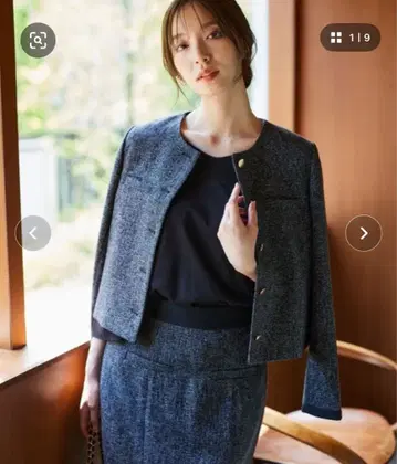 안데뮤 트위드 컴팩트 자켓