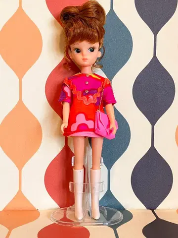 복각 초회 리카짱 사이즈 핸드메이드 레트로 드레스&백 세트