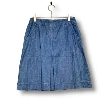 데님 턱 스커트 [ M ] 인디고 블루 월드
