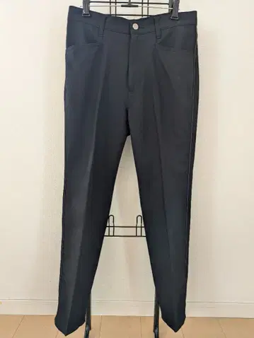 나노 유니버스 슬랙스 S 블랙 사이드 스티치