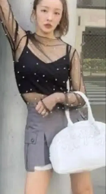 로지 루체 밀리터리 미니 스커트