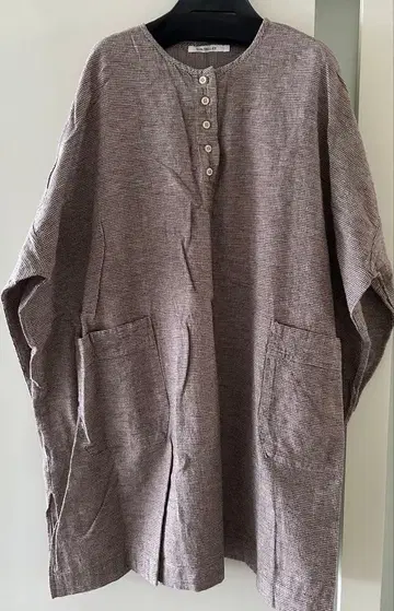 선밸리 sunvalley 기모 면린넨 체크 무늬 튜닉 sm2 MUJI