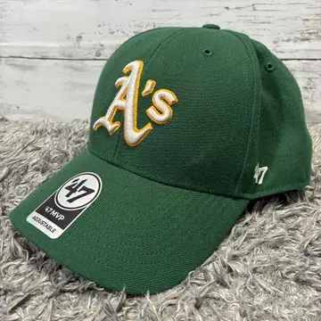 [고품질] 47브랜드 MVP 애슬레틱스 다크 그린 캡 모자