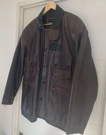 BONEVILLE 브라운 가죽 자켓