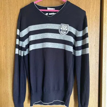 adidas V넥 스웨터 네이비/그레이 M 사이즈 골프