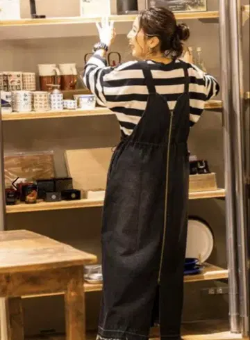 니코앤드 niko andmisayo님 콜라보 WAY 데님 오버롤 스커트