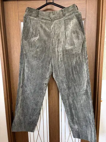 EMPORIO ARMANI 모스그린 벨벳 슬랙스 52