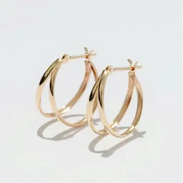 L&Co. K10 2연 후프 귀걸이
