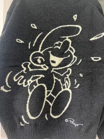 스머프 니트 스웨터 다크 그레이