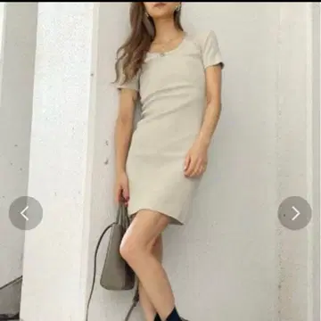 [택 포함 미사용 새상품] GYDA 크루넥 골지 원피스