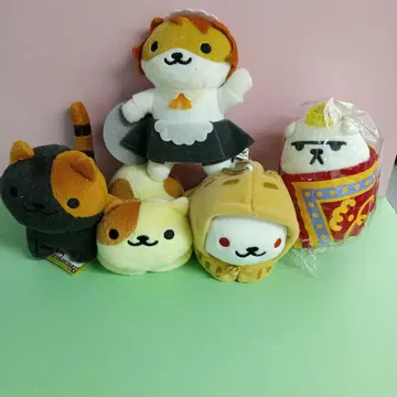 가방에 달 수 있는 커다란 봉제 인형 네코아츠메 5개 세트 새상품급 미품