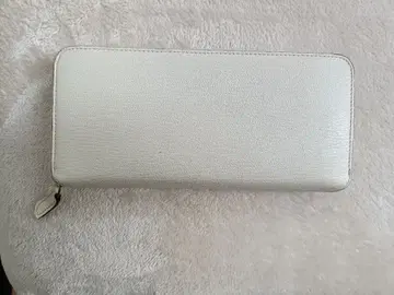 [ 새상품급 ] 라르코발레노 라운드 지퍼 월렛 장지갑 화이트
