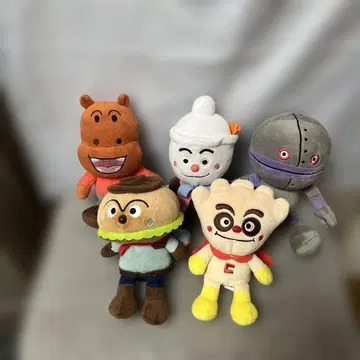 호빵맨 봉제 인형 5체 세트