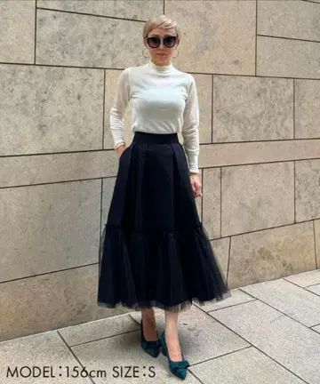 JENNE 제누 어른 샤샤 스커트 S 블랙 블랙