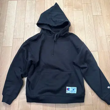 [ 새상품급 ] Champion 블랙 후드 부착 후드티 M