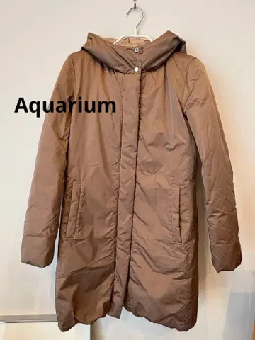 Aquascutum 브라운 롱 다운 자켓