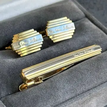 Jean-Louis Scherrer 로고 넥타이핀 & 커프스 세트