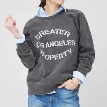 MIXTA 프린트 맨투맨 DEUXIEME CLASSE 새상품급 블랙