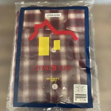 LIVING ALONe hombre check M 사이즈 파자마 다이리쿠