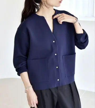 quaranciel 노카라 포켓 니트 자켓 택 포함 새상품