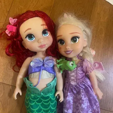 아리엘과 라푼젤 인형 세트 약 30cm