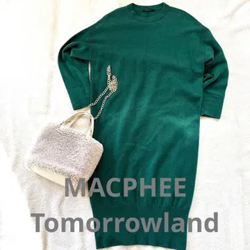 맥피 투모로우랜드 36 울 100% 롱 니트 원피스