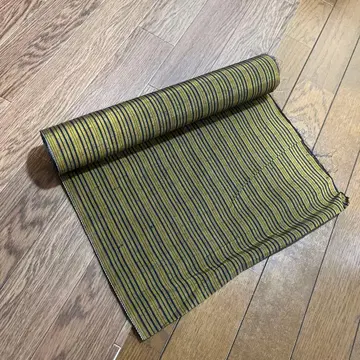 쇼와 레트로 스트라이프 기모노 옷감 원단 레이온 아세테이트 브라운