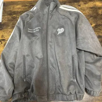 그레이 스웨이드풍 집업 자켓