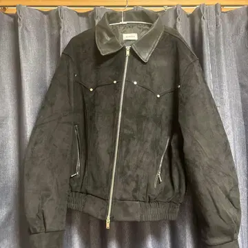 Chikashitsu RAYGUN 블랙 스웨이드 느낌 자켓