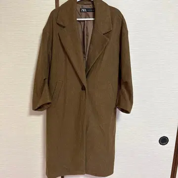 ZARA 브라운 체스터 코트 XS