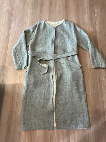 PLST 그레이 롱 코트 S 사이즈