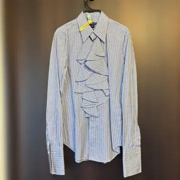 [ 랄프 로렌 스포츠 ] 프릴 장식 스트라이프 긴팔 셔츠