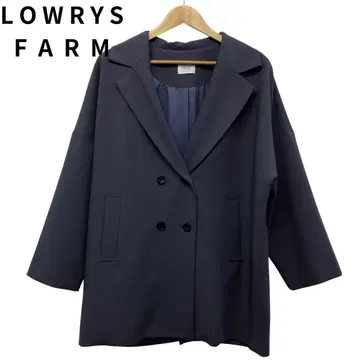 로리즈팜 라벤더색 테일러드 자켓 더블 버튼 앞 포켓