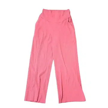 Alma Design 리브 릴랙스 팬츠 하이웨스트 핑크 루즈핏 L