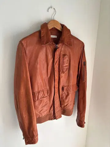 천연 가죽 램 가죽 A-2 타입 플라이트 자켓