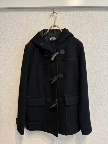BEAMS 후드 부착 더플 코트 M 블랙 새상품급