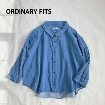 오디너리 핏츠 바버 셔츠 인디고 염색 루즈핏 일본제