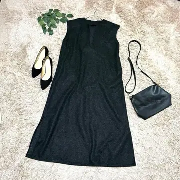 6928 지라 오버롤 스커트 [ M ] 블랙/롱/슬릿넥