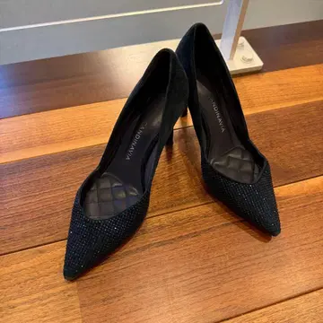 고급 스웨이드 펌프스 네이비 22cm