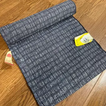 쇼와 레트로 유카타 옷감 네이비 화이트 기하학 패턴 면 100%