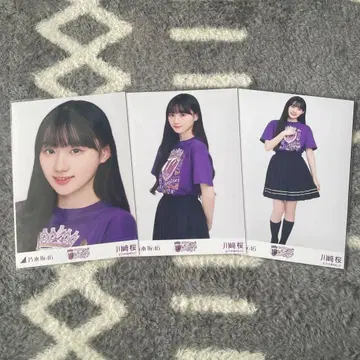 노기자카46 카와사키 사쿠라 10th 라이브T 브로마이드 3종 컴프