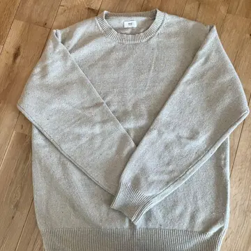 RHC 베이지 크루넥 니트 스웨터