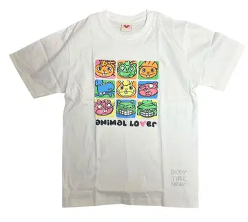해피 트리 프렌즈 t셔츠 S 사이즈 화이트 흰색 캐릭터 새상품