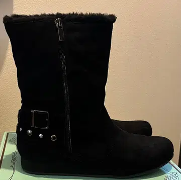 [ 세련된 ] JELLY BEANS 퍼 포함 숏부츠 L 블랙