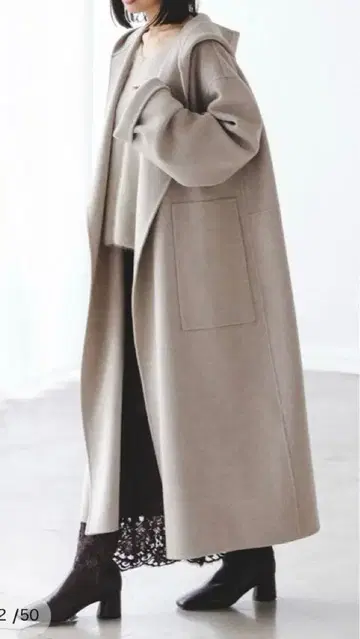 [ 새상품 ] noble Super160s 리버 후디 코트 36