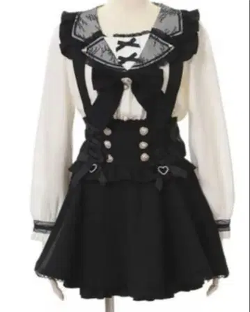 LIZLISA 레이스업 서스펜더 부착 치마바지