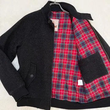 새상품급 바라쿠타 G9 울 해링턴 자켓 WZIP 체크 안감 38