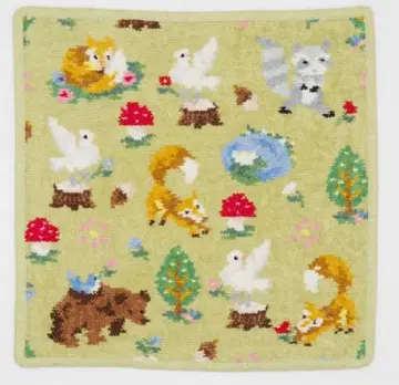 [ 당일 발송 ] 페이러 하큐도 콜라보 손수건 라이트 그린