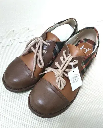 브라운 체크 무늬 로퍼 by 키다리 아저씨